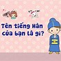 Chuyển Tên Tiếng Hàn Sang Tiếng Việt